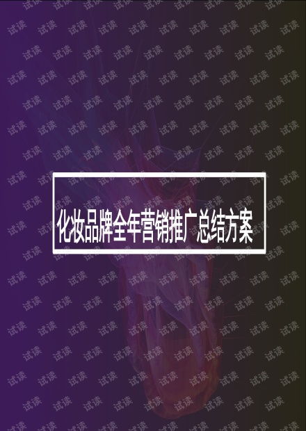 化妝品全年內(nèi)容營(yíng)銷與網(wǎng)絡(luò)推廣整合方案